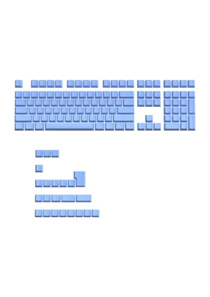 131 Tuş Keycaps Abs Tuş Takımı Yan Tuş Harf Mekanik Klavye Keycaps