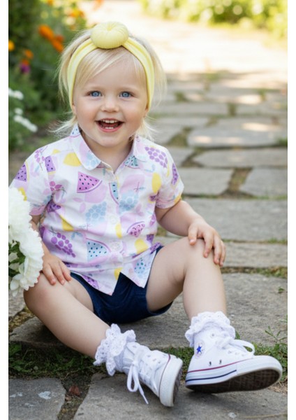 Kot Şort Karpuz Desenli Gömlek Bandana Takım fiyatları