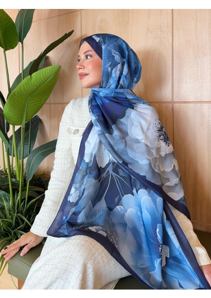 Desenli Pamuk Soft Şal Soon Serisi Lacivert Mavi PS154 fiyatları