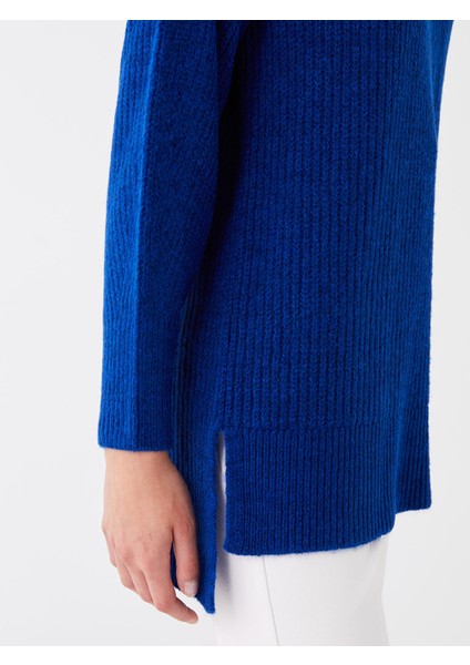 Yeni Sezon Yarım Balıkçı Yaka Düz Uzun Kollu Kadın Triko Tunik fırsatları