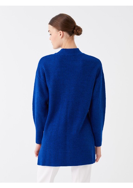 Yeni Sezon Yarım Balıkçı Yaka Düz Uzun Kollu Kadın Triko Tunik indirimleri