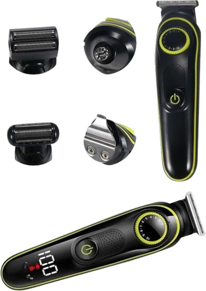 Saç Sakal Şekillendirici Tıraş Makinesi 5 Başlıklı Paslanmaz Çelik Bıçaklı Unısex fırsatları