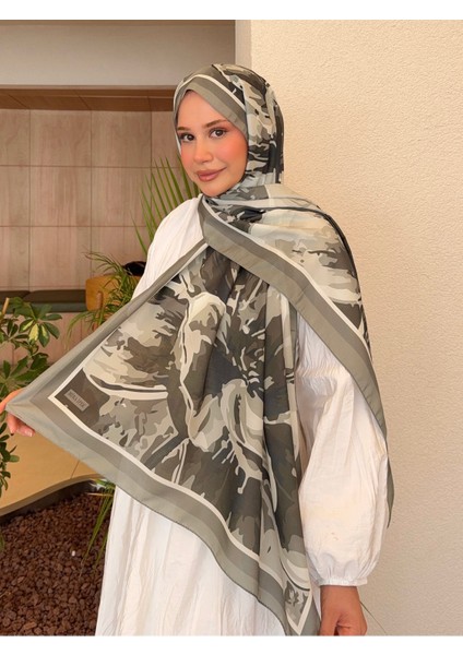 Desenli Pamuk Soft Şal Ilham Serisi Haki Yeşil PS64 fırsatları