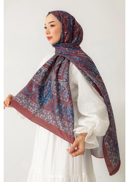 Retro Desenli Pamuk Şal Kadın PS10 fiyatları