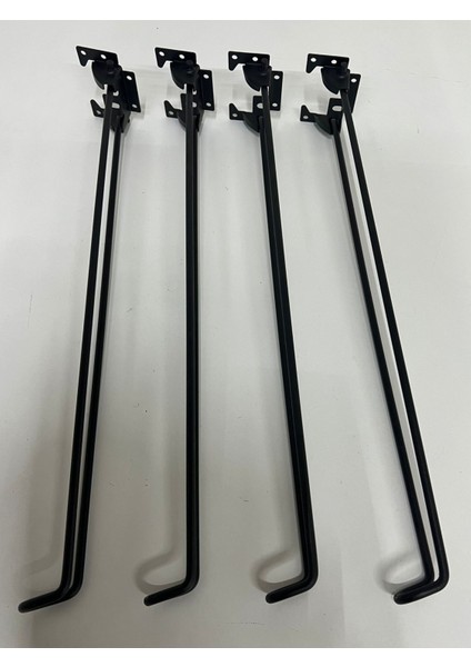 50 cm Siyah Metal Katlanır Masa Ayağı - 4'lü Set | Pratik Yer Sofrası & Masa Ayağı modelleri