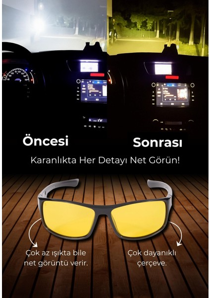 601 Antifar Gece Sürüş Gözlüğü