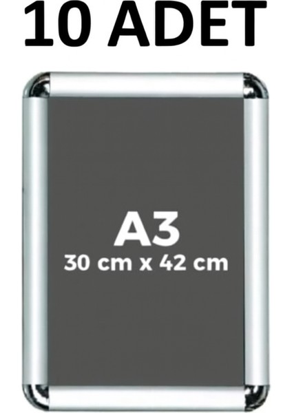 10 Adet A3 Alüminyum Çerçeve Rondo Köşe Aç Kapa Açılır Kapanır