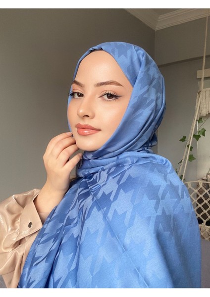 Kazayağı Desen Mavi Ipeksijakar Şal fiyatları