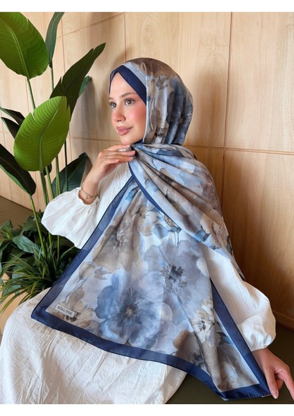 Desenli Pamuk Soft Şal Mena Serisi Lacivert Vizon PS66 fiyatları