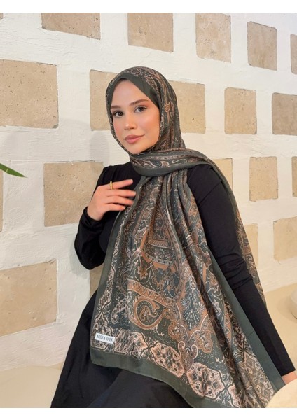 Retro Desenli Pamuk Şal Kadın Ps8 modelleri