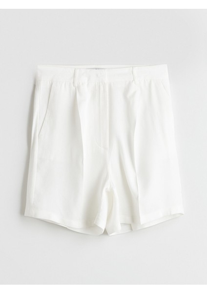 Yeni Sezon Loose Fit Keten Karışımlı Kadın Şort indirimleri