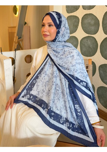 Desenli Bambu Kraş Şal Tok Duran Kadın Şal Lacivert Bebek Mavi modelleri