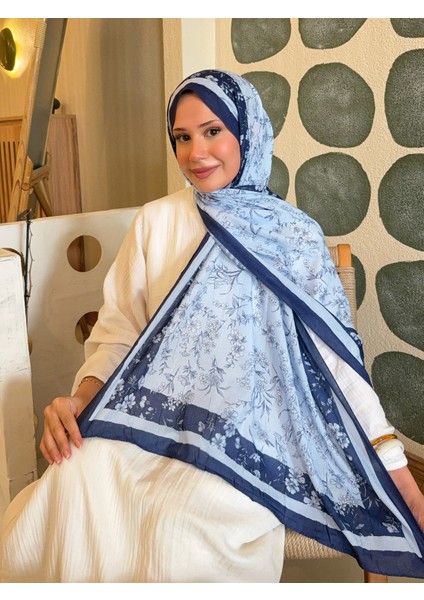 Desenli Bambu Kraş Şal Tok Duran Kadın Şal Lacivert Bebek Mavi fırsatları