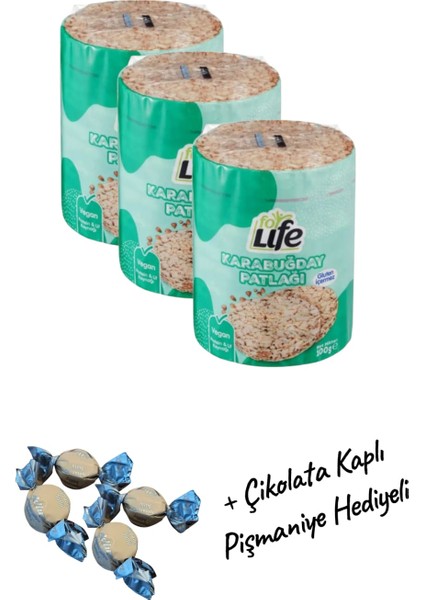 For Life Glutensiz Karabuğdağ Patlağı Vegan Atıştırmalık 100 gr x 3 Adet
