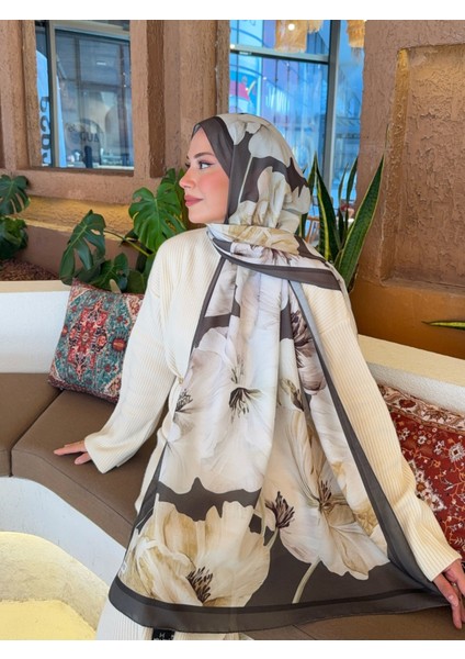 Desenli Pamuk Soft Şal Soon Serisi Yeşil Krem PS98 fiyatları