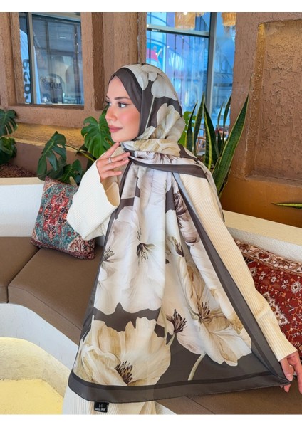 Desenli Pamuk Soft Şal Soon Serisi Yeşil Krem PS98 fırsatları