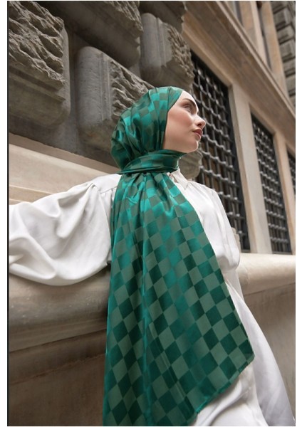 Dama Desen Pamuklu Jakar Şal