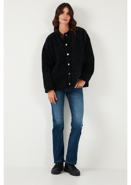 Yün Karışımlı Relaxed Fit Çıtçıt Düğmeli Hırka Bayan Hırka 4617021 fiyatları