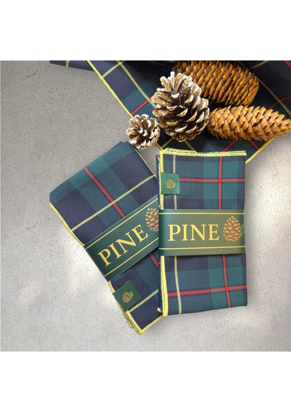 Ekose 2li Amerikan Servis 35 x 50 cm Yılbaşı Davet Yeni Yıl indirimleri