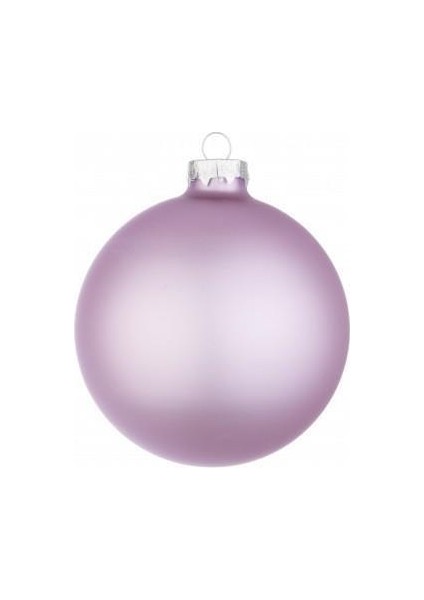 Yılbaşı Topu Cam Lila 10CM