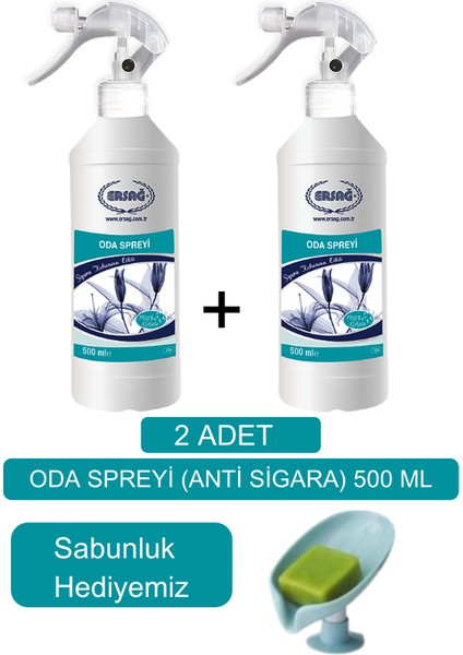 Oda Spreyi ( 2 Adet x Anti Sigara ) 500 ml - Sabunluk Hediyemiz 135-06