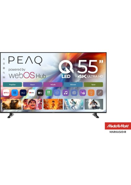 55Q90 PTV55WQU-3025A 55 Inç 139 Ekran Dahili Uydu Alıcılı Webos 4K UHD QLED Tv modelleri