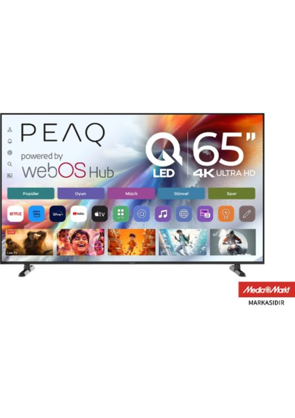 65Q90 PTV65WQU-3025A 65'' 164 Ekran Uydu Alıcılı 4K Ultra HD webOS QLED TV