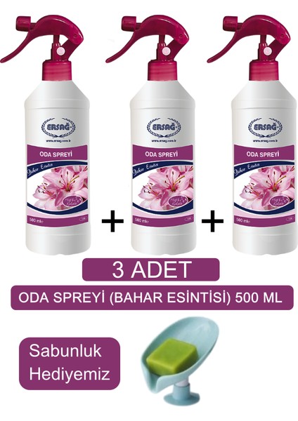 Oda Parfümü ( 3 Adet x Bahar Esintisi ) 500 ml - Sabunluk Hediyemiz 136-005