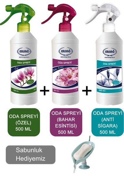 Oda Parfümü (Özel,anti Sigara ve Bahar Esintisi) 500 ml - Sabunluk Hediyemiz 13569-13