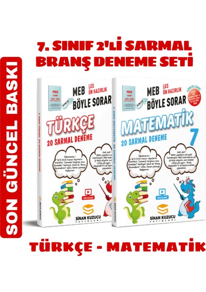 7. Sınıf Türkçe - Matematik Branş Deneme Seti SON GÜNCEL BASKI