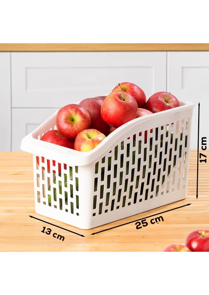 Org-23 6lı Çok Amaçlı Plastik Dolap Içi Düzenleyici Saklama Kutusu Organizer Sepet - Beyaz fırsatları