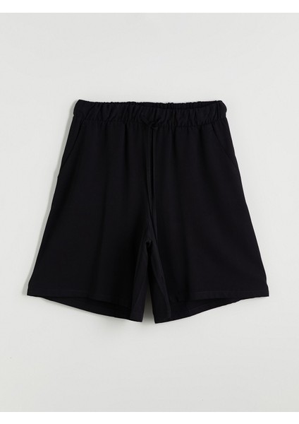 Yeni Sezon Beli Lastikli Keten Karışımlı Kadın Şort indirimleri