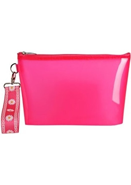 Papatya Desenli Yarı Şeffaf Çok Amaçlı Düzenleyici Çanta Silikon/Plastik Günlük Kullanım