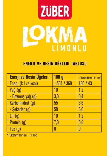 Lokma Limonlu Badem Ezmeli Meyve Topu 96 gr x3 Adet fiyatları