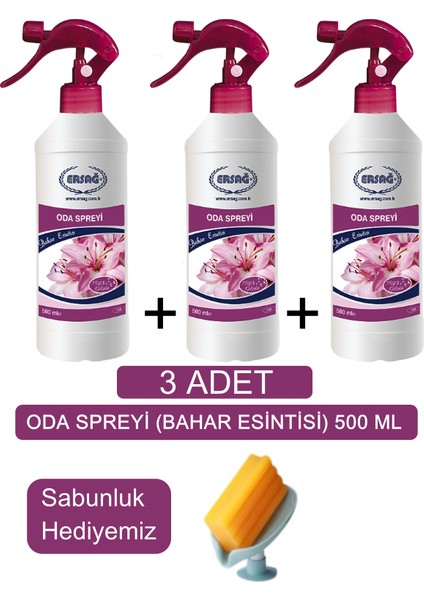 Oda Parfümü ( 3 Adet x Bahar Esintisi ) 500 ml - Sabunluk Hediyemiz 136-006