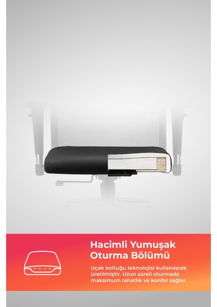 Sit 10 Ofis Koltuğu | Ayarlanabilir Kolçaklı, Fileli Ayarlanabilir, Siyah, Bilgisayar Sandalyesi -13E.D.1.2A2 fırsatları