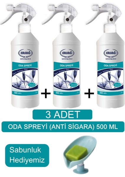 Oda Spreyi (3 Adet x Anti Sigara ) 500 ml - Sabunluk Hediyemiz 135-07
