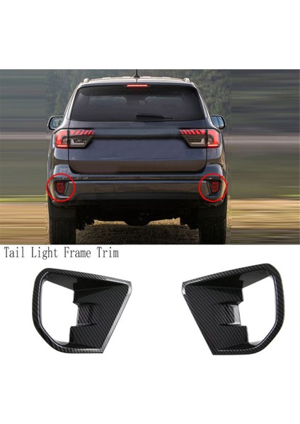 Araba Arka Sis Lambası Kapağı Kuyruk Sis Lambası Trim Stil Tarzı Işık Çerçevesi Ford Everest 2022 2023 2024 (Yurt Dışından) modelleri