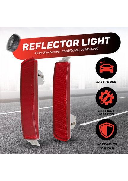 Nissan Sentra 2013-2018 265655C000 Için Araba Arka Tampon Reflektörü (Yurt Dışından) indirimleri