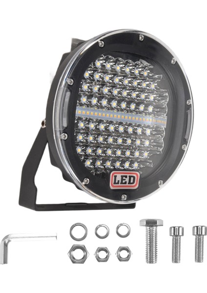 7 Inç 300W Offroad LED Iş Işık Çubuğu Beyaz+Kehribar, Kamyon Için Yuvarlak Spot Işığı Araba Iş Lambası 4WD 4x4 Atv Utv Suv (Yurt Dışından) fiyatları