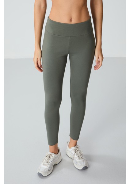 Çağla Yüksek Bel Termal Slim Fit Dar Paça Kadın Tayt - 94577