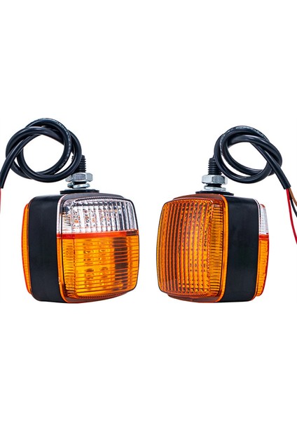 Forklift Dönüş Işık LED Çift Taraflı Küçük Işık 12V Kare Dönüş Ön Işık Park Işığı Ters Işık (Yurt Dışından)