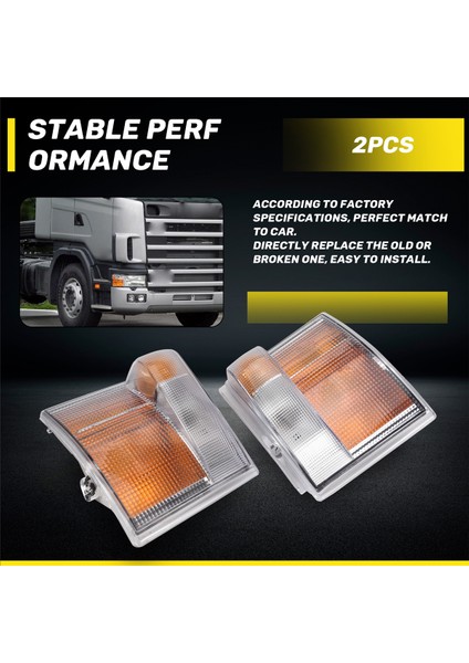 2pcs Kamyon Yan Köşe Lamba Scania Kamyonu Için 114 G400 P400 R420 Köşe Lamba 1387155 1385410 (Yurt Dışından) indirimleri