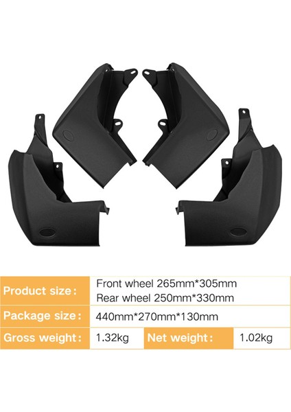 4pcs Araba Çamurlu Çamur Flaps Sıçrama Çamur Guard Fender Land Rover Discovery Için 4 Lr4 2009-2016 Araba Aksesuarları (Yurt Dışından) indirimleri