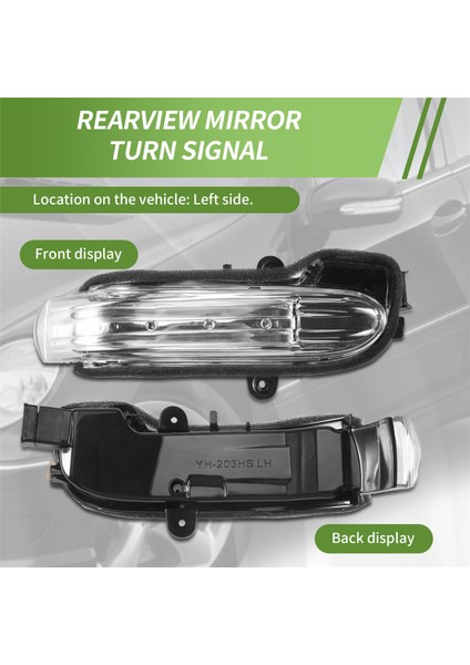 Araba Yan Işaretleyici Işık Kapı Kanadı Dikiz Aynası Dönüş Sinyali Göstergesi Yan Işık Lambası Benz W203 Için Mercedes Için 4door 2004-2007 Sol (Yurt Dışından) indirimleri