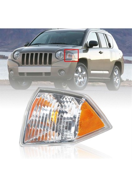 Araba Yan Işaretleyici Sinyal Işık Hafif Park Lambası Muhafazası 68000683AB 68000682AB Jeep Compass 2007-2010 (Yurt Dışından) modelleri