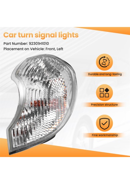 92301H1010 Köşe Lamba Kombinasyonu Hyundai Terracan Için Ön Lh 2001-2006 Viraj Lambası Geniş Işık Sol (Yurt Dışından) indirimleri