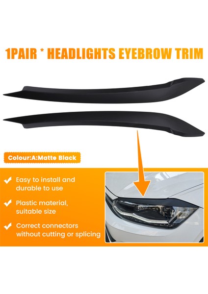 Vw Polo 2019-2022 Lamba Göz Kapakları Dekoratif Şeritler Kapak, Bir (Yurt Dışından) indirimleri