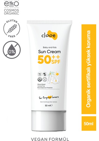 2’Li Set SPF 50 Güneş Kremi | Organik & Hipoalerjenik – Bebek Ve Hassas Ciltler İçin – 50 ml x 2