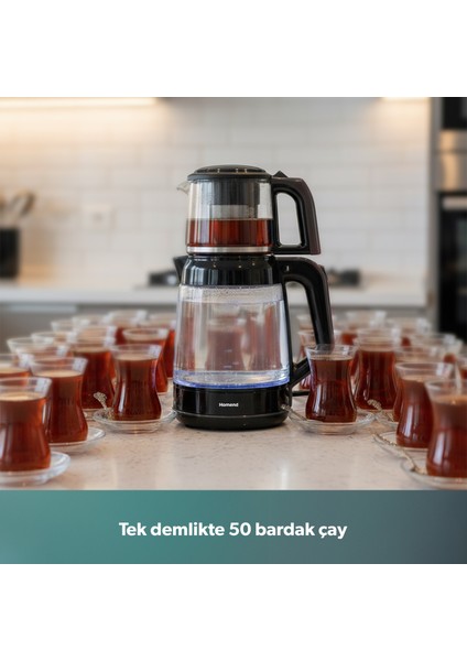 Infinity XL 1764H Cam Çay Makinesi Antrasit Siyah modelleri